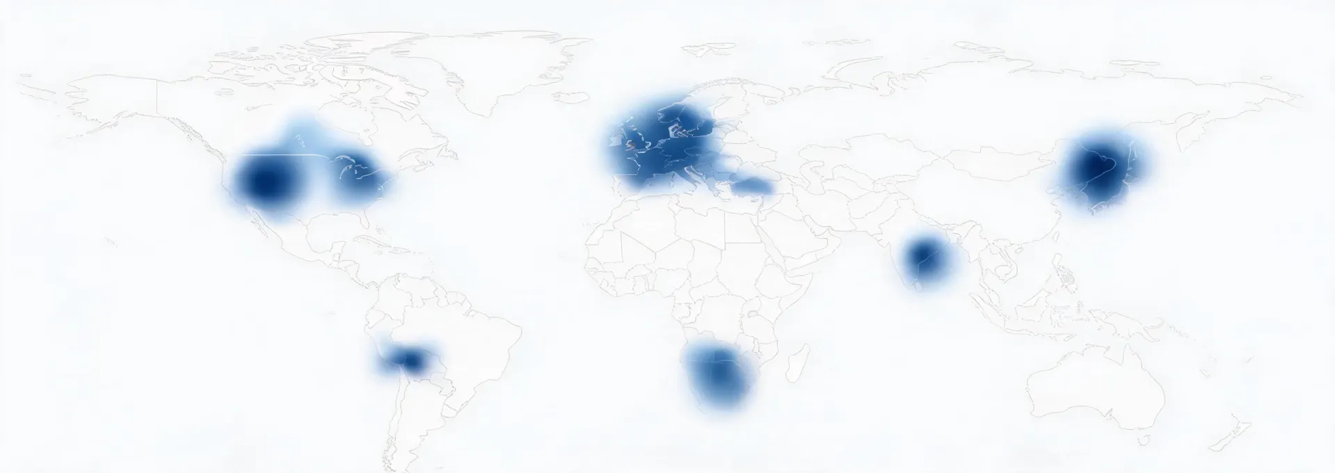Global hospital monitoring deployment map visualization